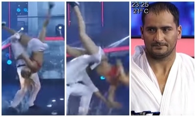 Naldy tuvo una terrible caída en el Baila