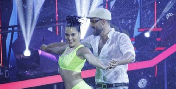 Diego Brítez y Evelyn se besaron bajo la lluvia