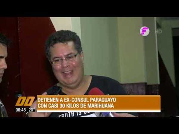 Detienen a ex cónsul paraguayo con casi 30 kilos de marihuana
