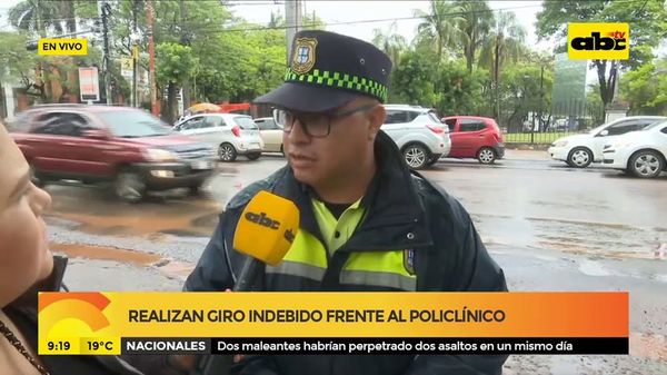 Realizan giro indebido frente al policlínico - ABC Noticias - ABC Color