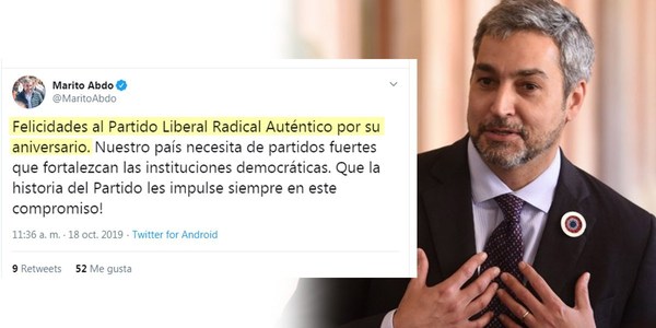 MARITO CONFUNDE GESTA REVOLUCIONARIA CON ANIVERSARIO DEL PLRA