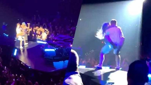 HOY / VIDEO Lady Gaga cae del escenario en concierto