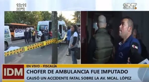 Fiscal imputa por homicidio culposo a chofer de ambulancia