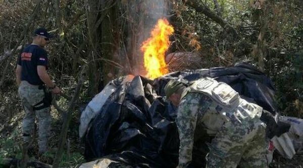 Incautan 2.510 Kilos de marihuana de un campamento narco ubicado en la Reserva San Rafael