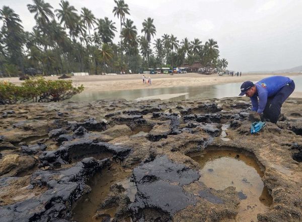 El petróleo mancha paradisíacas playas de Brasil - Internacionales - ABC Color