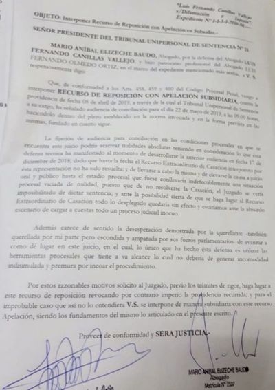 Nuevo recurso de Canillas dilata audiencia con Desiree