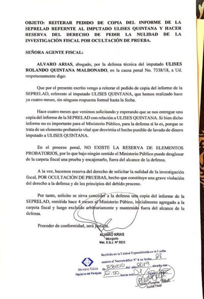 Defensa de diputado procesado acusa a la fiscalia de ocultar pruebas