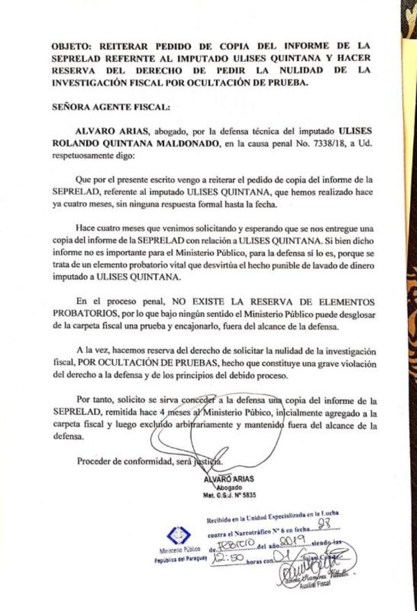 Defensa de diputado procesado acusa a la fiscalia de ocultar pruebas