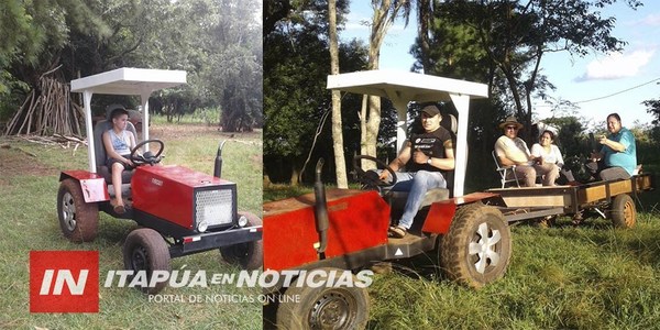 FABRICARON UN TRACTOR CON UN MOTOR DE MOTOCICLETA