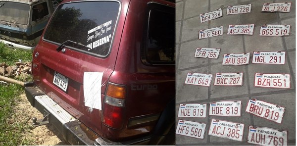 Incautan dos camionetas y numerosas chapas en su interior que serían robadas - ADN Paraguayo