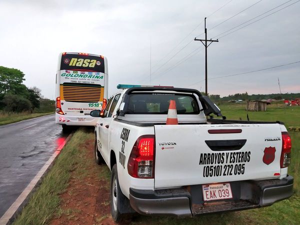 Disparan contra bus del Deportivo Capiatá en Arroyos y Esteros