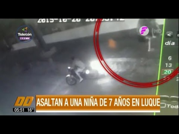 Asaltan a una niña de 7 años en Luque