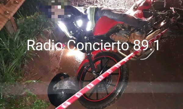Fatal caída de motocicleta