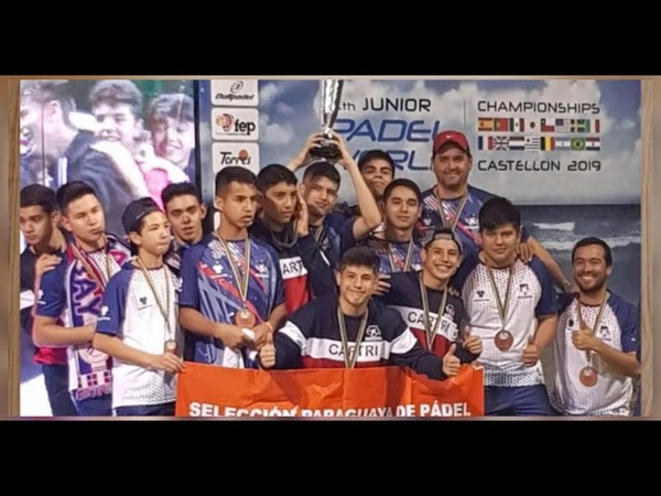 BRONCE PARA LA SELECCIÓN PARAGUAYA SUB 18 EN MUNDIAL DE PADEL