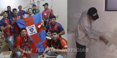 FRAM: HINCHAS DEL CERRO PORTEÑO LE DAN COLOR AL ÁREA DE PEDIATRÍA DEL HOSPITAL DISTRITAL