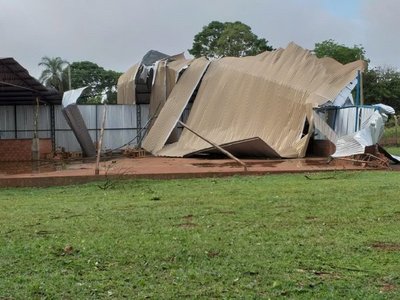 Temporal causa destrozos en colonia de Canindeyú