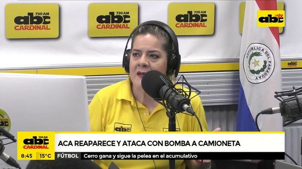 ACA reaparece y ataca con bomba a camioneta - ABC Noticias - ABC Color