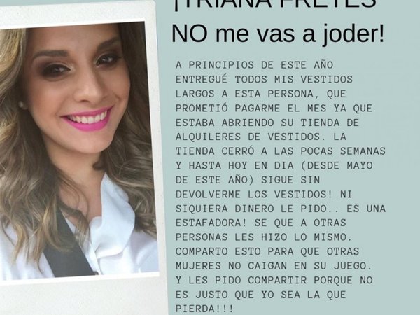 Escrachada por robar vestidos anunció que va a demandar