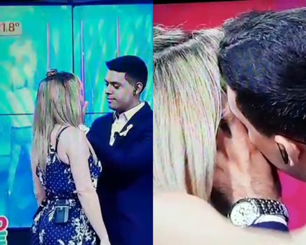 El beso entre Dahiana Bresanovich y Ale López