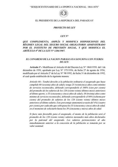 IPS busca elevar a 10 años el promedio de salarios para definir jubilación - Nacionales - ABC Color