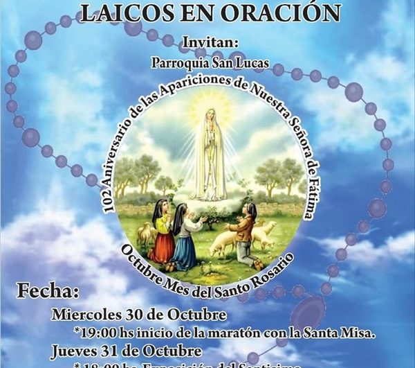 Realizarán maratón de 24 horas de rezo de rosario