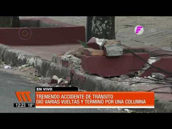 Impresionante accidente de tránsito en Asunción