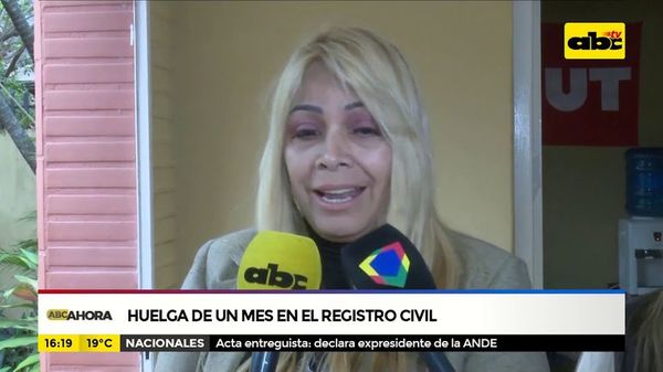 Huelga de un mes en el registro civil - ABC Noticias - ABC Color