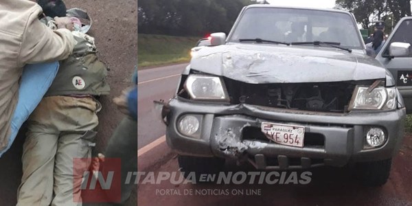 COLISION DE VEHÍCULOS DEJA UN HERIDO EN NARANJITO