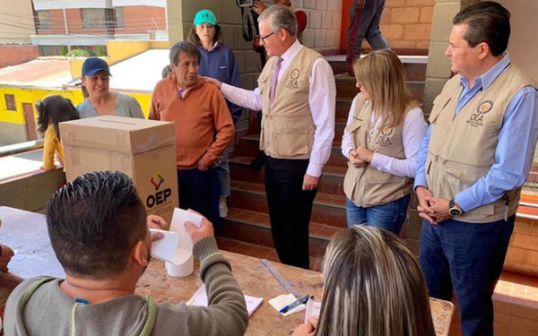 OEA considera inexplicable repentino cambio de resultados en elecciones de Bolivia
