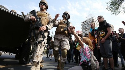 La estrategia de los militares chilenos para hacerse sentir en las calles