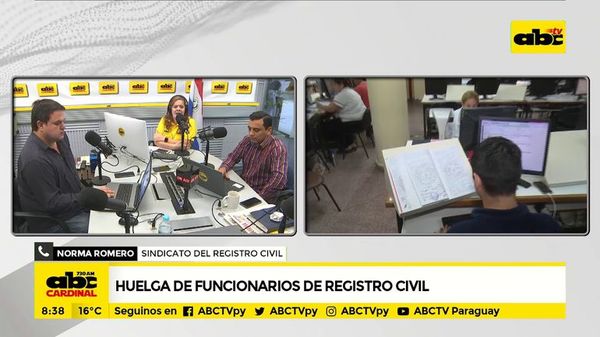 Huelga de funcionarios de registro civil - ABC Noticias - ABC Color