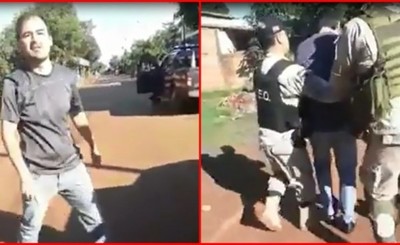 Escrachó a Marito y fue aprehendido