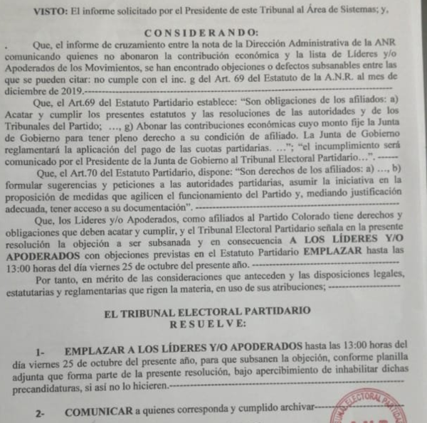 ANR emplaza a deudores