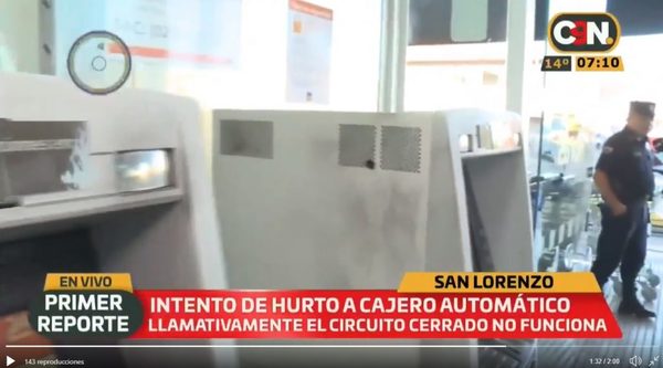Intento de robo a cajero automático en San Lorenzo | San Lorenzo Py