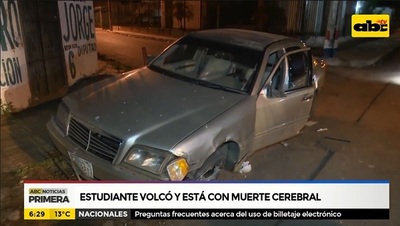 Accidente deja al borde de la muerte cerebral a estudiante