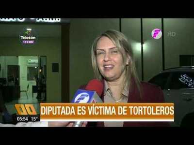 Diputada es víctima de tortoleros