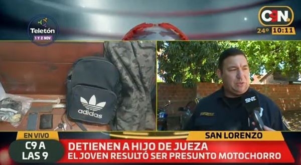 Cae hijo de jueza sospechoso de operar como motochorro