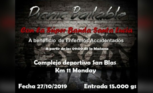 Organizan a "Picnic Bailable" para gastos médicos de tres accidentados