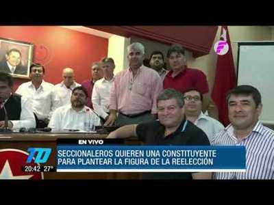 Seccionaleros buscan la reelección presidencial