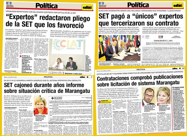 Exviceministra solicita una millonaria “reparación” por publicaciones de ABC - Política - ABC Color
