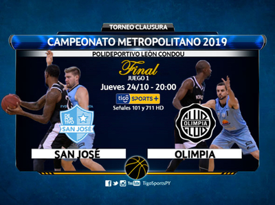 San José y Olimpia arrancan la serie final del básquet