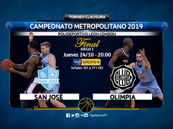 San José y Olimpia arrancan la serie final del básquet