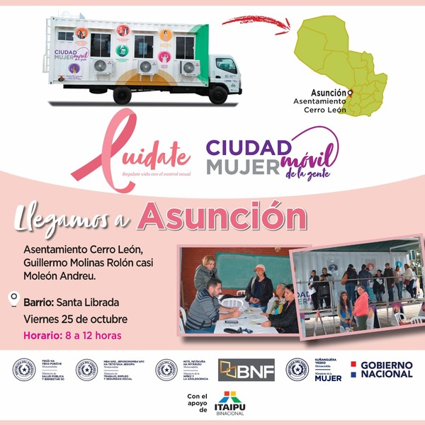 Ciudad Mujer Móvil llegará este viernes al Asentamiento Cerro León de Asunción | .::Agencia IP::.