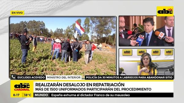 Euclides Acevedo sobre desalojo en Repatriación - ABC Noticias - ABC Color