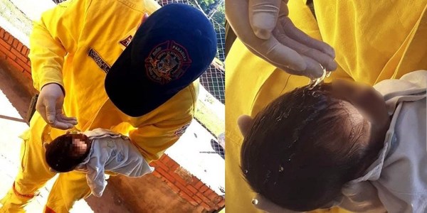 BOMBERO BAUTIZÓ A BEBÉ Y VOLVIÓ A REACCIONAR