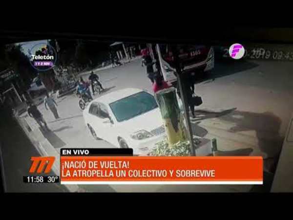 Joven fue atropellada por un colectivo