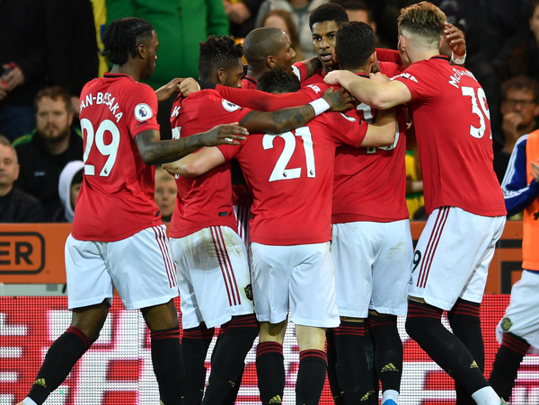 Manchester United se impone al Norwich