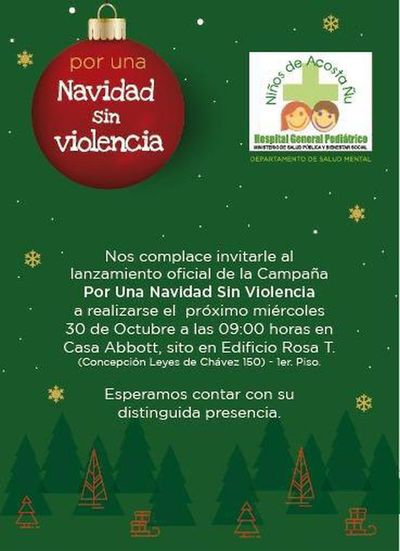 Lanzamiento de campaña: “Por una navidad sin violencia”