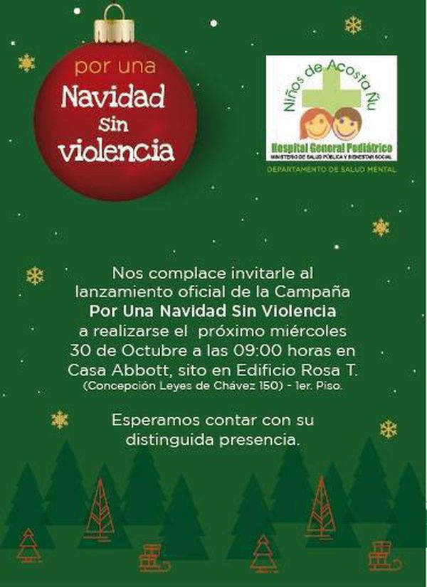 Lanzamiento de campaña: “Por una navidad sin violencia”