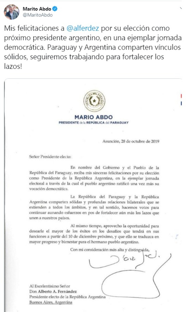 Senadora Samaniego no cree que vaya a haber fricción entre Abdo y nuevo mandatario argentino - ADN Paraguayo